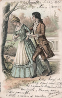 Fantaisie - COUPLE - Amoureux - Carte Relief - Carte Postale Ancienne - - Couples