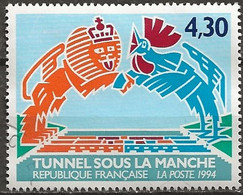 YT N° 2882 - Oblitéré - Tunnel Sous La Manche - Used Stamps