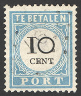 Nederland 1887 Port 7 Type I Gestempeld/used Taxe, Tax Puntstempel 91 Rotterdam - Taxe