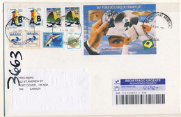 2021 Brazil Registered Priority Cover With Great Franking " Topics" # 1 From Curitiba - Brieven En Documenten