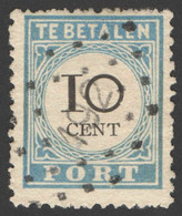 Nederland 1887 Port 7 Type III Gestempeld/used Taxe, Tax Puntstempel 192 Nieuwe Pekela - Taxe