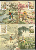 Taiwan - Republic Of China 1985 Chinese Classical Poetry Maximum Cards - Maximum Cards