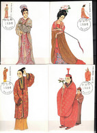 Taiwan - Republic Of China 1985 Traditional Chinese Costumes Maximum Cards - Maximum Cards