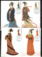 Taiwan - Republic Of China 1986 Traditional Chinese Costumes Maximum Cards - Maximum Cards