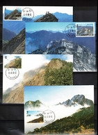 Taiwan - Republic Of China 1986 Yushan National Park Maximum Cards - Maximumkarten