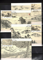 Taiwan - Republic Of China 1987 Madame Chiang Kai-shek's Landscape Paintings Maximum Cards - Maximum Cards