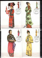 Taiwan - Republic Of China 1987 Traditional Chinese Costumes Maximum Cards - Maximumkaarten