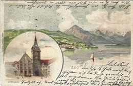 Zug Zytturm Litho1904 Stabstempel Zug - Zug