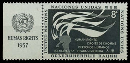 UNO NEW YORK 1957 Nr 65RZfl Postfrisch X404F0E - Other & Unclassified