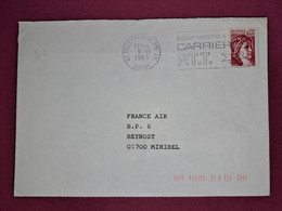 69 Villeurbanne PPAL AN. Rhône  - Flamme Carrière P.T.T.  03-11-1981 Indexation PIS B0 - Mechanical Postmarks (Advertisement)