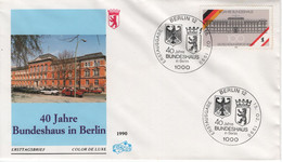 Germany Deutschland 1990 FDC 40 Jahre Bundeshaus In Berlin - FDC: Brieven