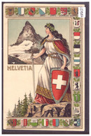 HELVETIA ET LES CANTONS SUISSES - PRÄGE KARTE - CARTE EN RELIEF - TB - St. Anton