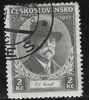 Sellos De Checoslovaquia 1937 Funeral Por Masaryk En Lana. - Used Stamps