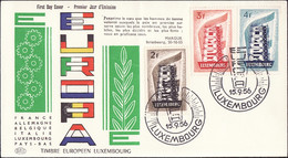 Luxembourg - Luxemburg FDC3 1956 Y&T N°514 à 516 - Michel N°555 à 557 - EUROPA - FDC