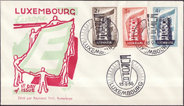 Europa CEPT 1956 Luxembourg - Luxemburg FDC2 Y&T N°514 à 516 - Michel N°555 à 557 - 1956