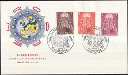 Europa CEPT 1957 Luxembourg - Luxemburg FDC3 Y&T N°531 à 533 - Michel N°572 à 574 - 1957
