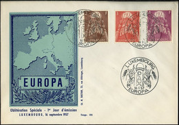 Europa CEPT 1957 Luxembourg - Luxemburg FDC9 Y&T N°531 à 533 - Michel N°572 à 574 - 1957