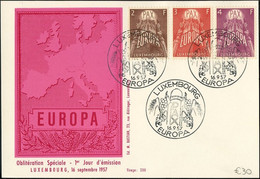 Europa CEPT 1957 Luxembourg - Luxemburg CM Y&T N°531 à 533 - Michel N°MK572 à 574 - 1957