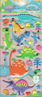 3D PUFFY Dino Dinosaurier Tiere Aufkleber / Dinosaur Animal Sticker 1 Blatt 19 X 10 Cm ST458 - Scrapbooking