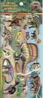 3D PUFFY Dino Dinosaurier Tiere Aufkleber / Dinosaur Animal Sticker 1 Blatt 19 X 10 Cm ST526 - Scrapbooking