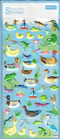 3D PUFFY Enten Ente Tiere Aufkleber / Duck Animal Sticker 1 Blatt 19 X 10 Cm ST437 - Scrapbooking
