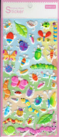 3D PUFFY Käfer Insekten Tiere Aufkleber / Bug Insects Animal Sticker 1 Blatt 19 X 10 Cm ST407 - Scrapbooking