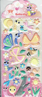 3D PUFFY Schmetterling Käfer Insekten Tiere Aufkleber / Bug Insects Animal Sticker 1 Blatt 19 X 10 Cm ST540 - Scrapbooking