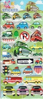 3D PUFFY Auto SUV Geländewagen Aufkleber / Truck Car Animal Sticker 1 Blatt 19 X 10 Cm ST519 - Scrapbooking