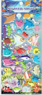 3D PUFFY Fische Tiere Aufkleber / Fish Animal Sticker 1 Blatt 19 X 10 Cm ST296 - Scrapbooking