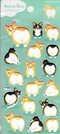 3D PUFFY Hunde Korgi Aufkleber / Dog Corgi Animal Sticker 1 Blatt 19 X 10 Cm ST485 - Scrapbooking