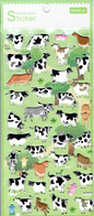 3D PUFFY Kuh Kühe Tiere Aufkleber / Cow Animal Sticker 1 Blatt 19 X 10 Cm ST004 - Scrapbooking