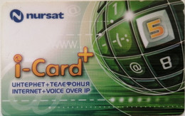 KAZAKHSTAN..  PHONECARD.. I-CARD..NURSAT..INTERNET+VOICE OVER IP - Kasachstan