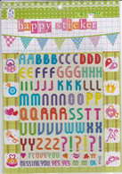 3D PUFFY ABC Buchstaben Aufkleber / Letters Sticker 1 Blatt 25 X 20 Cm ST414 - Scrapbooking