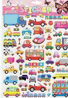3D PUFFY Auto Bus Laster Aufkleber / Truck Car Sticker 1 Blatt 25 X 20 Cm ST273 - Scrapbooking