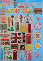 3D PUFFY BigBen Tower Of London UK England Aufkleber / Sticker 1 Blatt 25 X 20 Cm - Scrapbooking