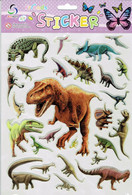 3D PUFFY Dino Dinosaurier Tiere Aufkleber / Dinosaur Animal Sticker 1 Blatt 25 X 20 Cm ST502 - Scrapbooking