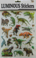 3D PUFFY Dino Dinosaurier Tiere Aufkleber / FDinosaur Animal Sticker 1 Blatt 20 X 17 Cm ST432 - Scrapbooking