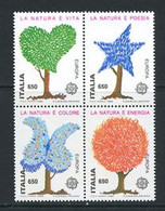 ITALIE Année 1986 N°1700 à 1703 Thème Europa Sur La Nature - 1986