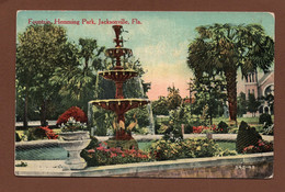 (RECTO / VERSO) JACKSONVILLE - FOUNTAIN HEMMING PARK - SUPERBE CPA COULEUR - Jacksonville