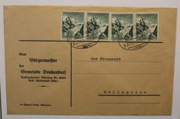 1939 Zug 2783 Denkendorf Bürgermeister Nach Beilngries Dt Reich Allemagne Cover Mi 678 Bahnpost - Covers & Documents