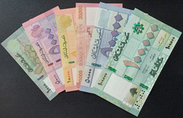 Lebanon Set Of 6 Banknotes 1000 Livres To 100000 Livres 2014-2020 All UNC - Liban