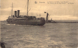 BELGIQUE - OSTENDE - Le Chenal Et La Malle JAN BREYDEL - Bateau - NELS - Carte Postale Ancienne - Oostende