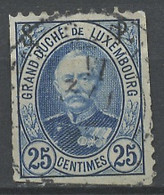 Luxembourg - Luxemburg 1891-93 Y&T N°62 - Michel N°60 (o) - 25c Adolphe 1er - 1891 Adolphe Front Side