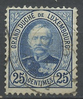 Luxembourg - Luxemburg 1891-93 Y&T N°62 - Michel N°60 (o) - 25c Adolphe 1er - 1891 Adolphe Front Side