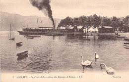 FRANCE - 10 - OUCHY - Le Port Débarcadère Du Bateau D'Evian - LL - Cygne -  Carte Postale Ancienne - Other & Unclassified