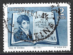 ARGENTINE. N°637 Oblitéré De 1961. Mariano Moreno. - Ecrivains