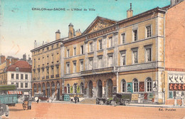 FRANCE - 71 - Chalon Sur Saône - L'Hôtel De Ville - Colorisé - Ed PUTELAT -  Carte Postale Ancienne - Chalon Sur Saone