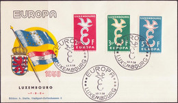 Europa CEPT 1958 Luxembourg - Luxemburg FDC5 Y&T N°548 à 550 - Michel N°590 à 592 - 1958