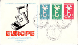 Europa CEPT 1958 Luxembourg - Luxemburg FDC7 Y&T N°548 à 550 - Michel N°590 à 592 - 1958