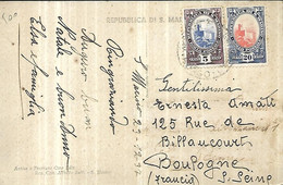 REPUBLIQUE DE SAINT    MARIN MURA CASTELLANE - Storia Postale